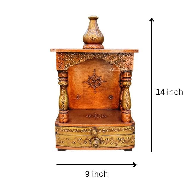 Wood Temple Puja Mandir Handcrafted Wooden