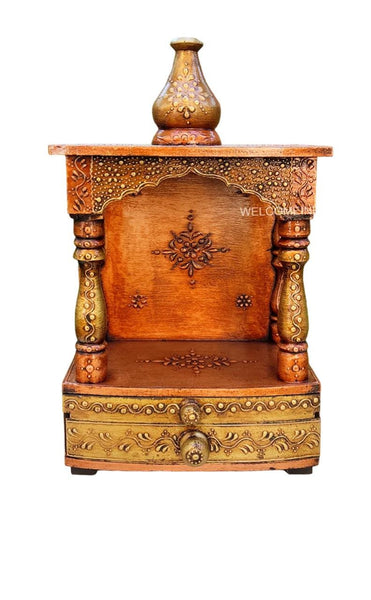 Wood Temple Puja Mandir Handcrafted Wooden