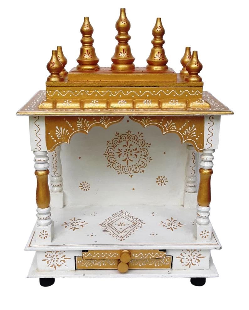 Handcrafted Wooden Pooja Mandir For Wooden