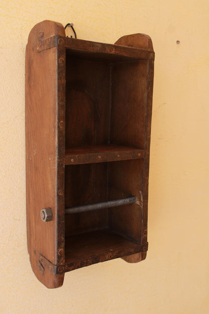 Handcrafted Wooden Toilet Paper Holder -