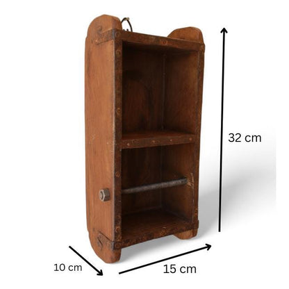 Handcrafted Wooden Toilet Paper Holder -