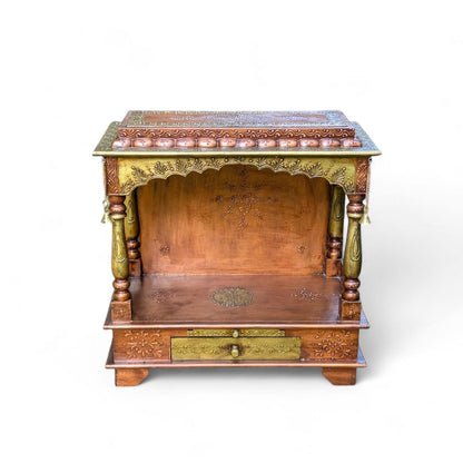 Wooden Pooja Mandir Temple, Home Altar
