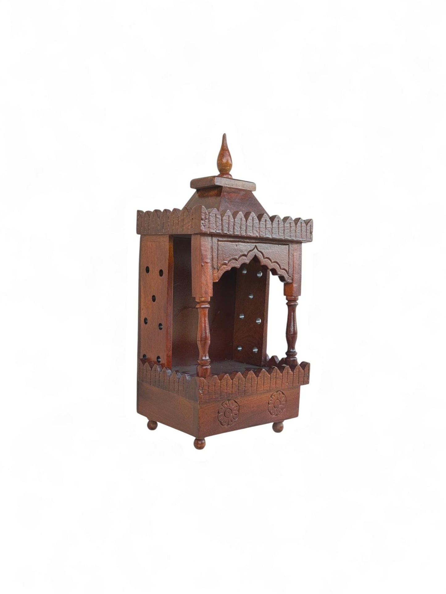 Handcrafted Wooden Mandir For Home Wood