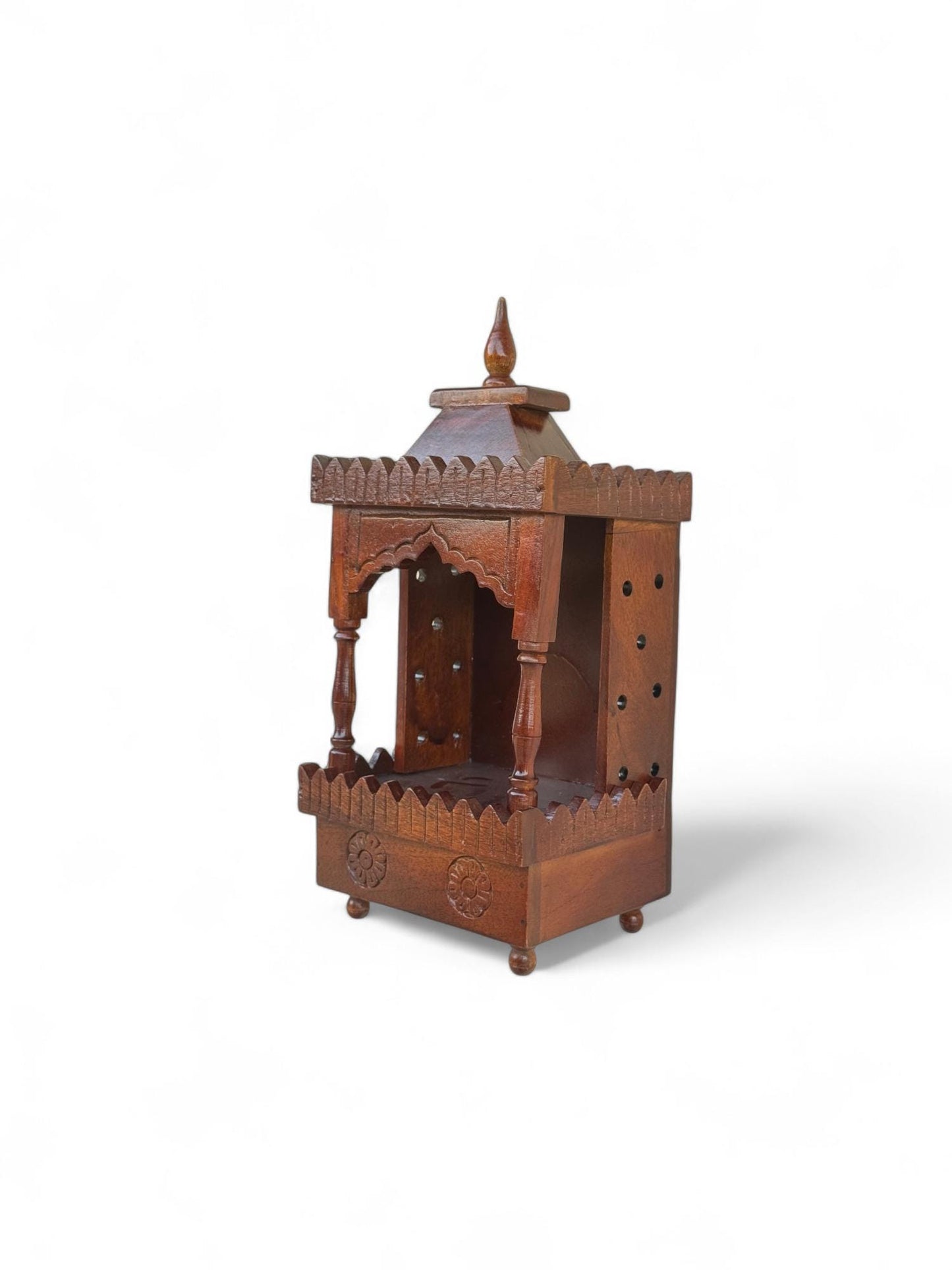 Handcrafted Wooden Mandir For Home Wood