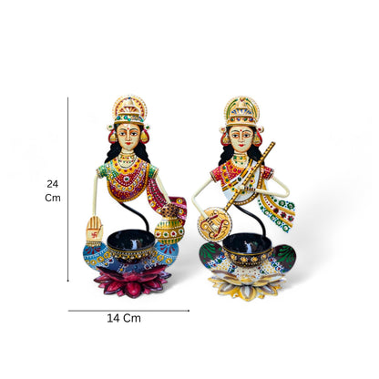 Hand Painted Iron Laxmi Ji, Iron