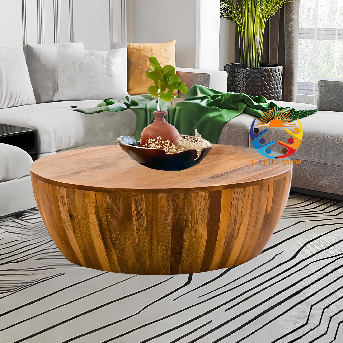 Wooden Table Handcrafted Round Coffee 10X10X10