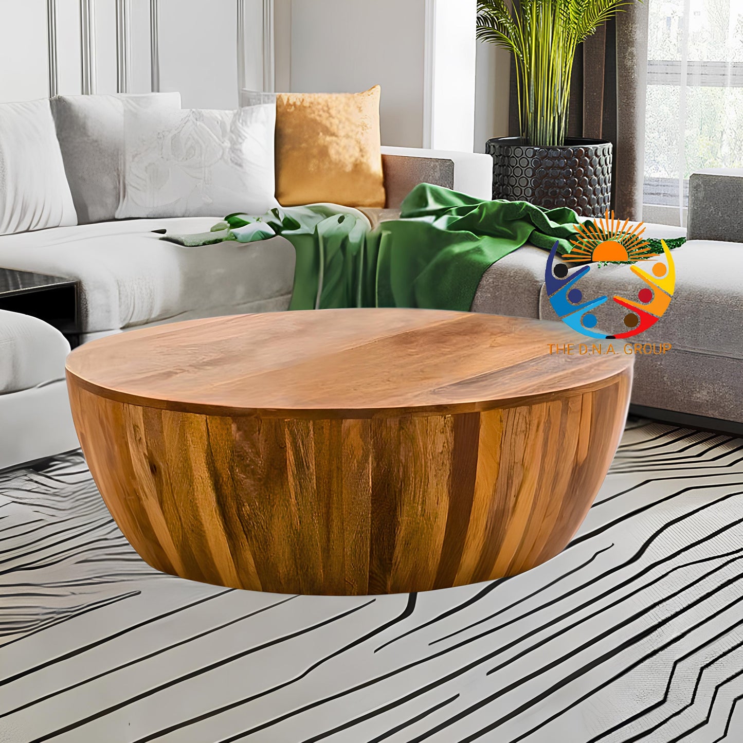 Wooden Table Handcrafted Round Coffee 10X10X10