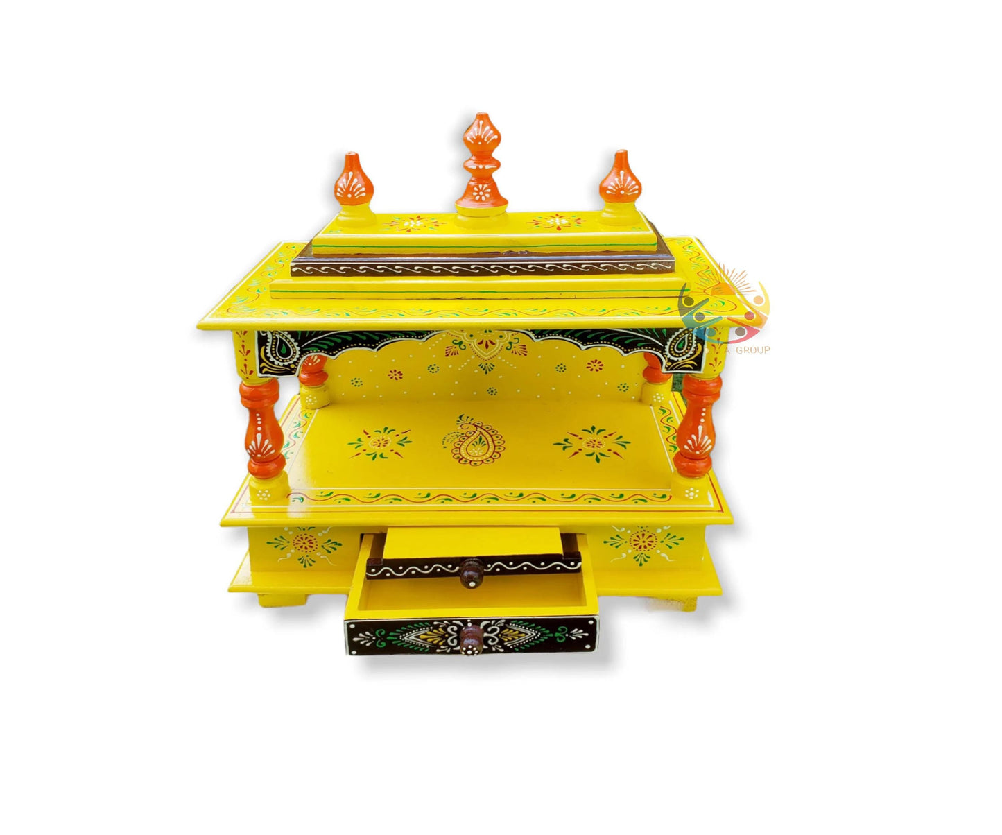Hand painted Wooden Temple For Home