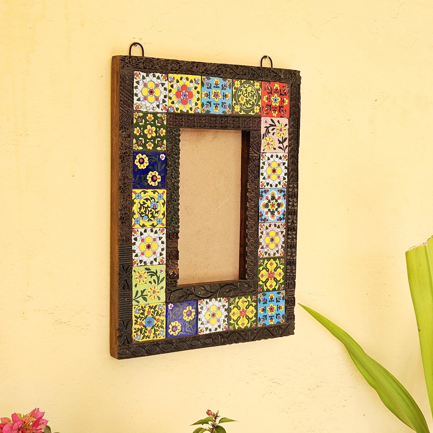 Wooden Picture Frame Handcrafted Wall Mirror