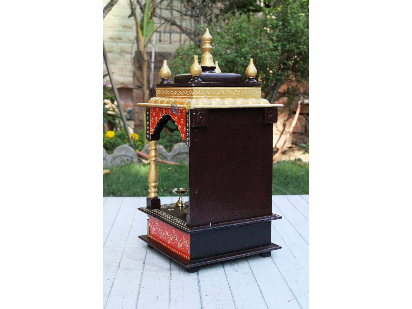 Designer Pooja Mandir with Painted Drawers